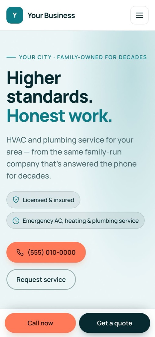 Website rebuild on a phone